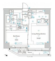 DIPS東十条駅前RESIDENCE 1LDKの間取図画像