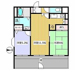 ワコーレ所沢3 2LDKの間取図画像
