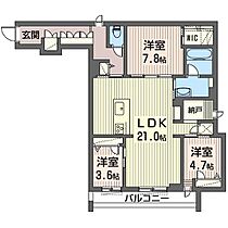 Ｃｈａｍｐ　Ｐｉｅｒｒｅ 00206 ｜ 千葉県柏市若柴279-8(中央178街区12（賃貸マンション3LDK・2階・93.08㎡） その2