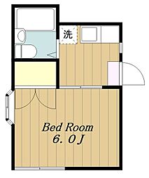 ヤマダハイツ 1Kの間取図画像