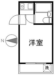 カーサ・ラ・ネージュ 3階ワンルームの間取り
