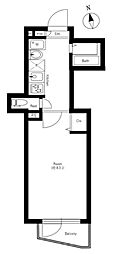 TRADIS日暮里S 1Kの間取図画像