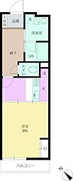 パワーハウスザレジデンス 1DKの間取図画像