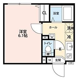グランクオール京成立石 4階1Kの間取り