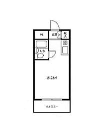勝閧ハイデンス ワンルームの間取図画像