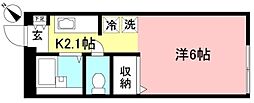 ナッシュビルハイム 1Kの間取図画像