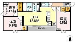 セレスティア西加平 3LDKの間取図画像