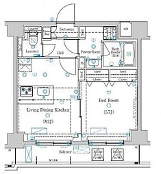 ラフィスタときわ台 3階1LDKの間取り