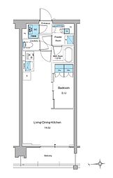 新宿区高田馬場3丁目マンション 1LDKの間取図画像