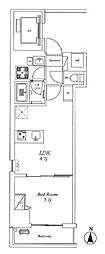 creal錦糸町 1LDKの間取図画像