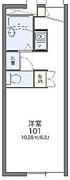 レオパレスグランデ2 1Kの間取図画像