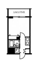 スカイコート日本橋壱番館 5階1Kの間取り