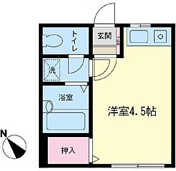 ブラウンハイツ ワンルームの間取図画像