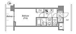 エミリブ下落合 1Kの間取図画像