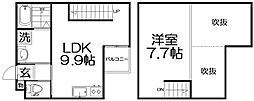 F8石津 1LDKの間取図画像