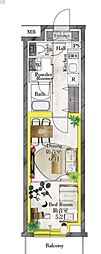プラネソシエプラス桜台 1DKの間取図画像