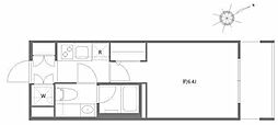 PREMIUMCUBE大崎 1Kの間取図画像