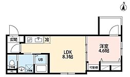 robot home 小菅 1LDKの間取図画像