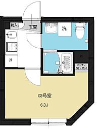 グリーンヴァリー 1Kの間取図画像