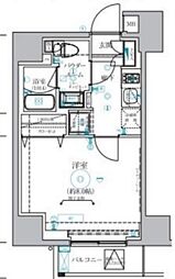 ベルシード蒲田II 3階1Kの間取り