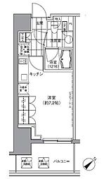 パークハビオ渋谷 ワンルームの間取図画像