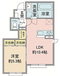 グリーンハイツ 1LDKの間取図画像