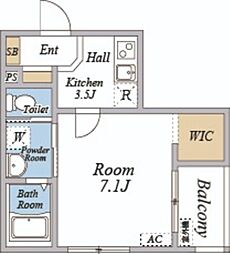 間取図画像 1K