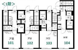 グラン徳丸 1階1Kの間取り