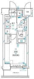 ガリシア浜松町 1Kの間取図画像