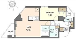 S-RESIDENCE北綾瀬awesome 4階1LDKの間取り