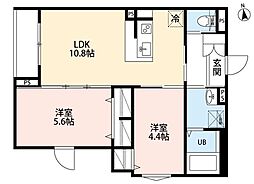 robot home 荻窪(ロボットホームオギクボ) 2LDKの間取図画像