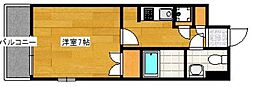ダイナコートブロッサム天神南 1Kの間取図画像