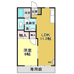 セフィラ大津 1LDKの間取図画像