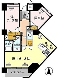 ロイヤルパークス豊洲 2LDKの間取図画像