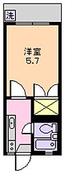 ハイムローゼ 1Kの間取図画像