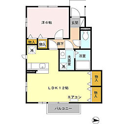 ロワジール1 1LDKの間取図画像