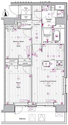 プレミアムキューブ上野 13階1SLDKの間取り