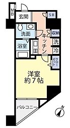 グランヴァン練馬桜台 3階1Kの間取り