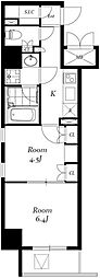 RESIDIA神田岩本町2 2Kの間取図画像