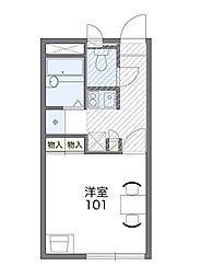 東急田園都市線 南町田グランベリーパーク駅 徒歩20分の賃貸アパート 1階1Kの間取り