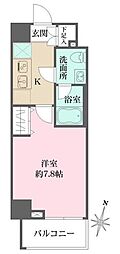 ベルフェリーク木場 1Kの間取図画像