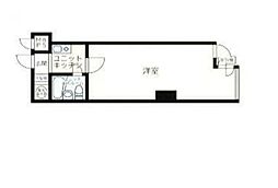 セントラル東銀座 9階ワンルームの間取り