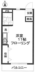 アベニュー二の橋 ワンルームの間取図画像
