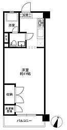 ヴィラ東寺尾 ワンルームの間取図画像
