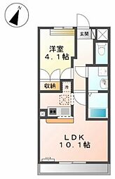 ルディーリベラ 1LDKの間取図画像