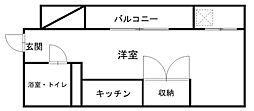 セイントパレス鶴見市場 ワンルームの間取図画像