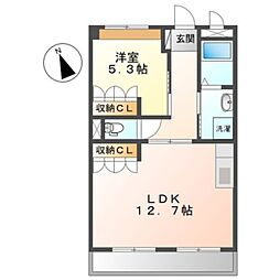 マーガレットガーデン2 1LDKの間取図画像