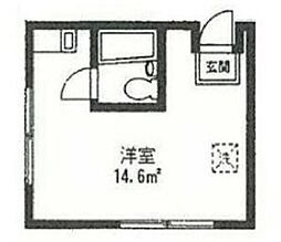 コーポ恵 ワンルームの間取図画像