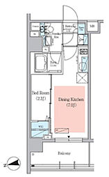 アーバネックス小石川春日 1DKの間取図画像