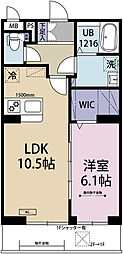 Riz Raffine湘南 1LDKの間取図画像